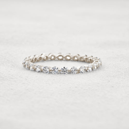 1.2 CT Round Shaped Full Eternity Moissanite Wedding Band