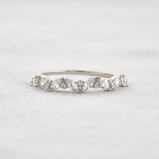 0.64 CT Round Shaped Moissanite Wedding Band