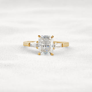 2.3 CT Radiant Cut Moissanite Diamond Engagement Ring & Wedding Ring In Rose Gold