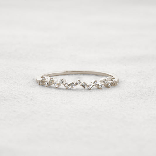 0.26 CT Round Shaped Moissanite Wedding Band