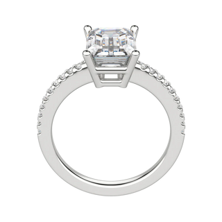 2.30 CT Emerald Moissanite Diamond Solitaire Engagement Ring