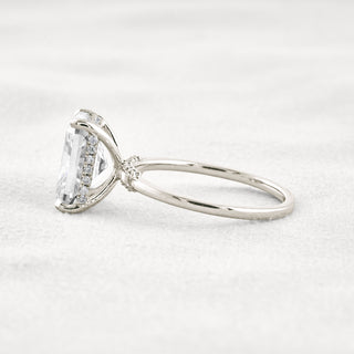4.15 CT Radiant Cut Solitaire Moissanite Diamond Engagement Ring