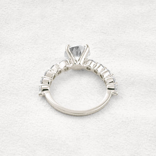 2.2 CT Portuguese Round Cut Moissanite Diamond Engagement Ring
