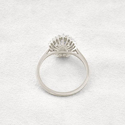 0.94 CT Pear Cut Double Halo Moissanite Diamond Engagement Ring In Rose Gold