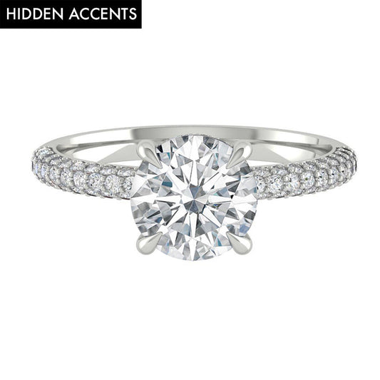 1.85 CT Round Moissanite Diamond Solitaire Engagement Ring