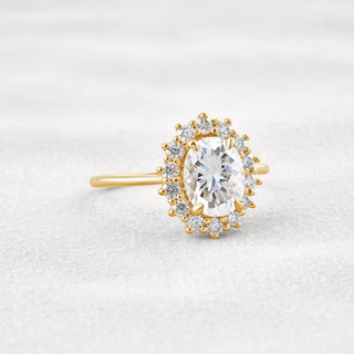 1.91 CT Oval Cut Moissanite Diamond Engagement Ring