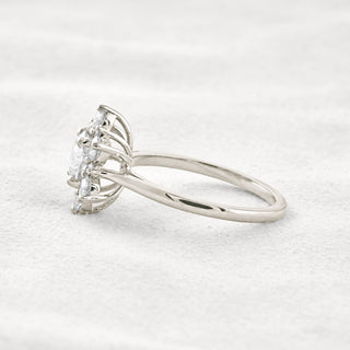 1 CT Round Cut Moissanite Diamond Engagement Ring In White Gold
