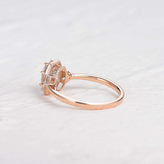 1.33 CT Oval Moissanite Diamond Three Stones Engagement Ring