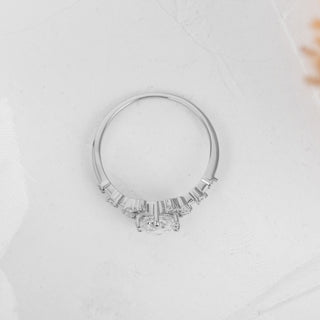 1.3 CT Round Cut Moissanite Diamond Engagement Ring