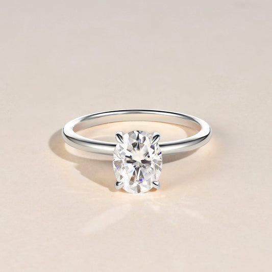 1.33 CT Oval Moissanite Diamond Solitaire Engagement Ring
