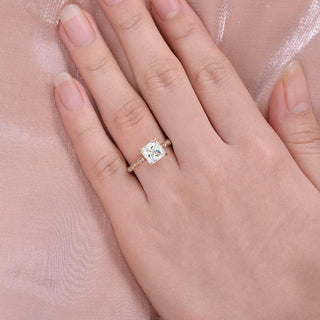 1.75 CT Princess Moissanite Diamond Solitaire Engagement Ring