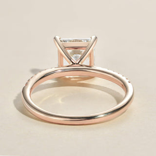 1.18 CT Princess Moissanite Diamond Solitaire Engagement Ring