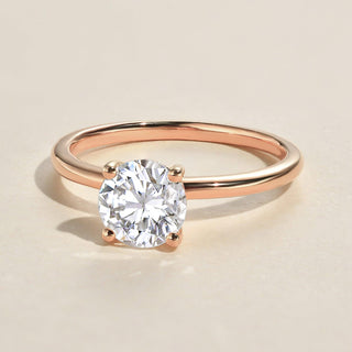 1.0 CT Round Moissanite Diamond Hidden Halo Engagement Ring