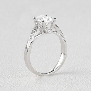 1.91 CT Oval Moissanite Diamond Solitaire Engagement Ring