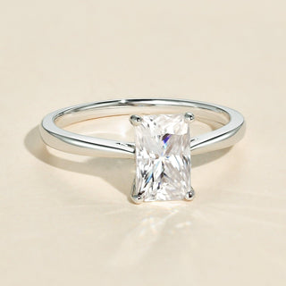1.67 CT Radiant Moissanite Diamond Solitaire Engagement Ring