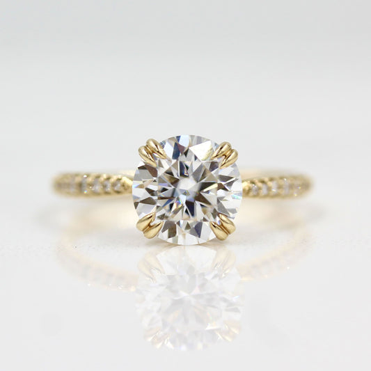 1.80 CT Round Moissanite Diamond Solitaire Engagement Ring