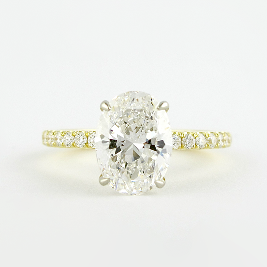 1.33 CT Oval Moissanite Diamond Solitaire Engagement Ring