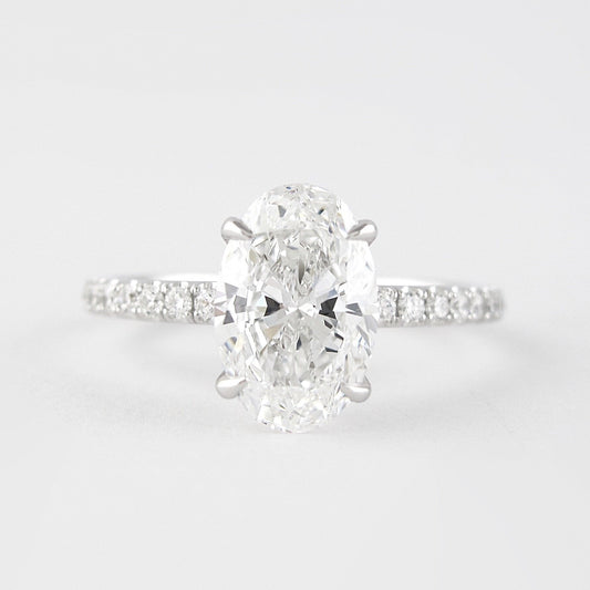 1.91 CT Oval Moissanite Diamond Solitaire Engagement Ring