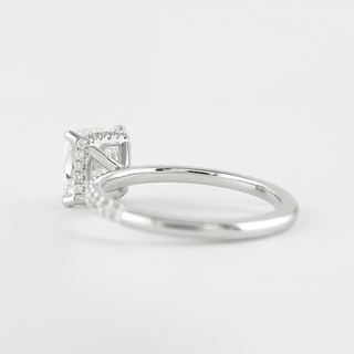 1.80 CT Cushion Moissanite Diamond Hidden Halo Engagement Ring