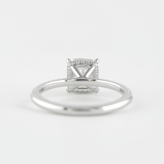 1.80 CT Cushion Moissanite Diamond Hidden Halo Engagement Ring