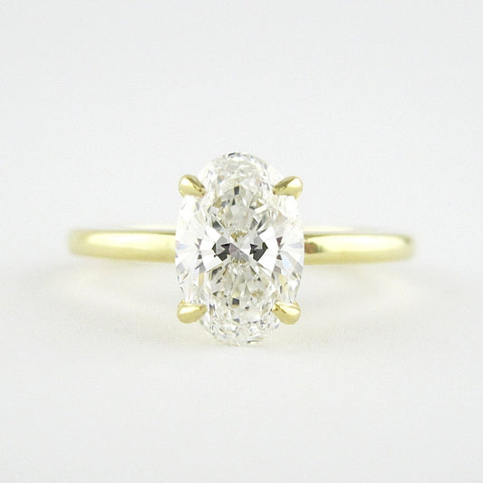 1.33 CT Oval Moissanite Diamond Solitaire Engagement Ring