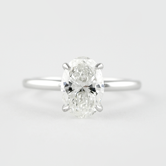 1.33 CT Oval Moissanite Diamond Solitaire Engagement Ring