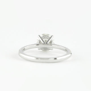 1.0 CT Round Moissanite Diamond Hidden Halo Engagement Ring