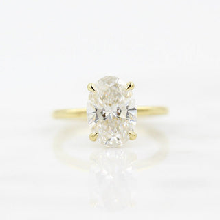 2.40 CT Oval Moissanite Diamond Solitaire Engagement Ring