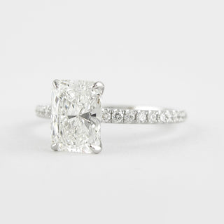 1.8 CT Radiant Moissanite Diamond Solitaire Engagement Ring