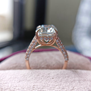5.0 CT Radiant Cut Moissanite Diamond Engagement Ring