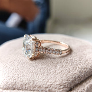 5.0 CT Radiant Cut Moissanite Diamond Engagement Ring