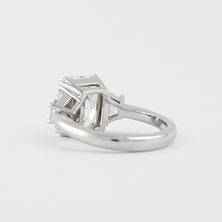 2.50 CT Radiant Moissanite Diamond Three Stones Engagement Ring