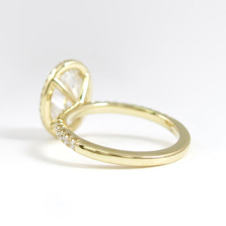 4.0 CT Oval Moissanite Diamond Halo Engagement Ring