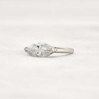 2.48 CT Marquise Cut Solitaire Moissanite Engagement Ring
