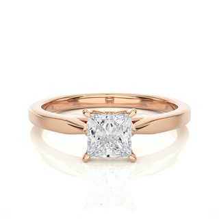 Classic 0.44 Carat Princess Cut Solitaire Engagement and Wedding Ring