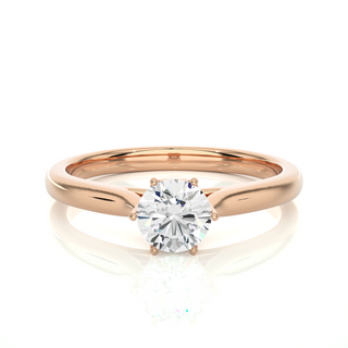Modern 0.54 Carat Round Solitaire Proposal and  Engagement Ring