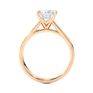 1.07 Carat Princess Cut Moissanite Diamond Pave Engagement and Wedding Ring