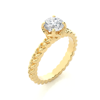 Elegant 1.1 Carat Round Solitaire Stylish Engagement and Wedding Ring